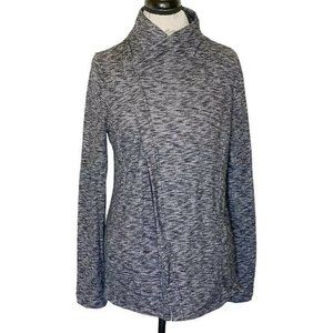 G.H Bass Mock Sweater Womens Gray Long Sleeves Side Zipper Size Large Athleisure